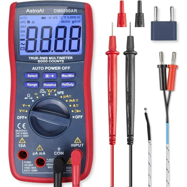 Digital Multimeter Auto Range AC DC Voltmeter Ammeter Temperature Capacitance
